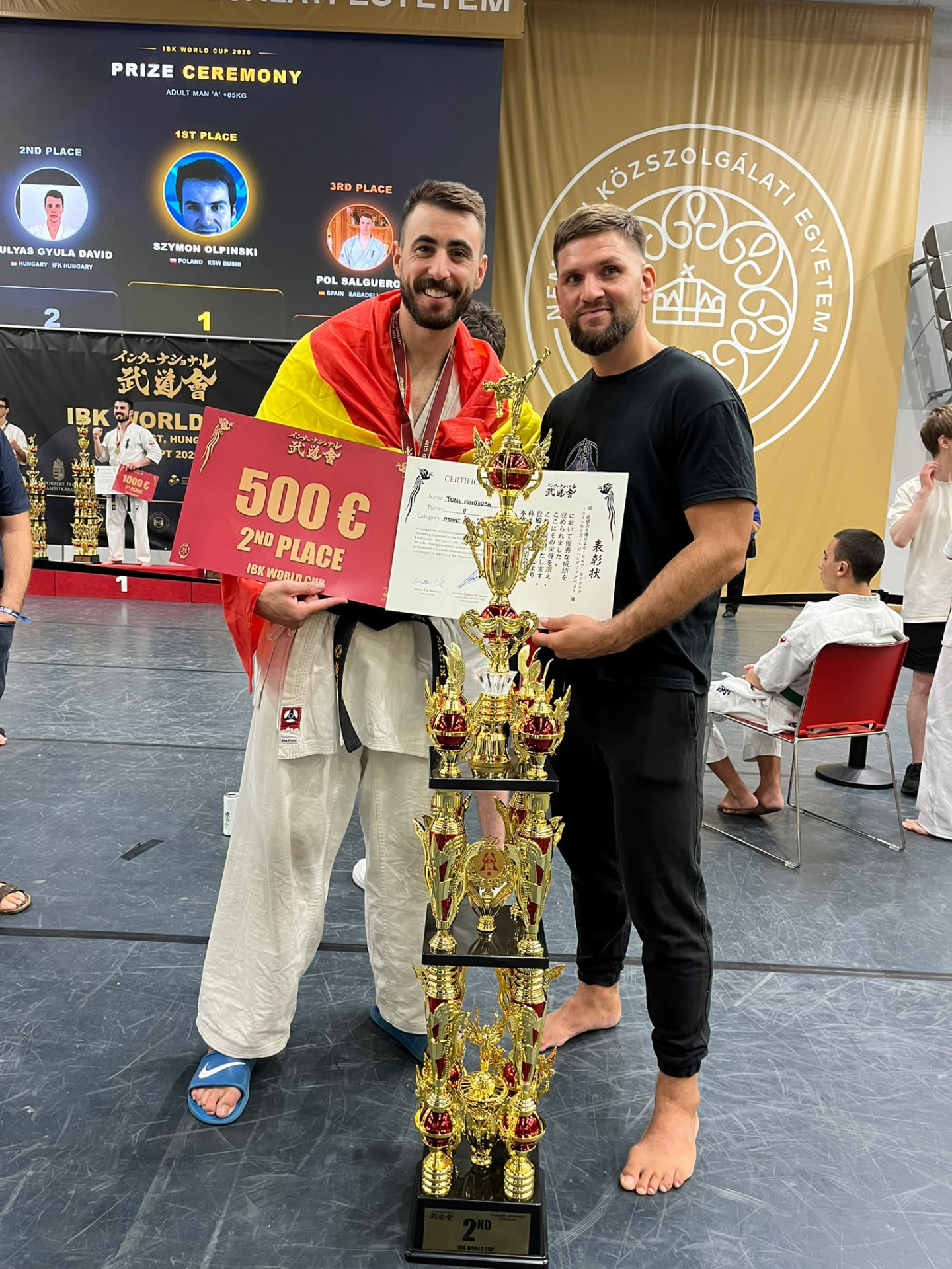 IBK World Cup 2026 · Sempai Toni Hinojosa y Sensei Luis Olavi, compañero de Málaga
