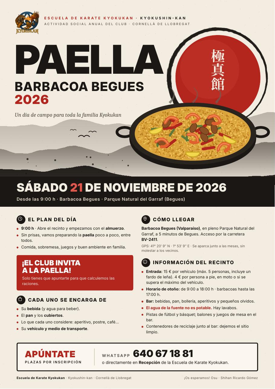 Cartel Paella Barbacoa Begues 2026